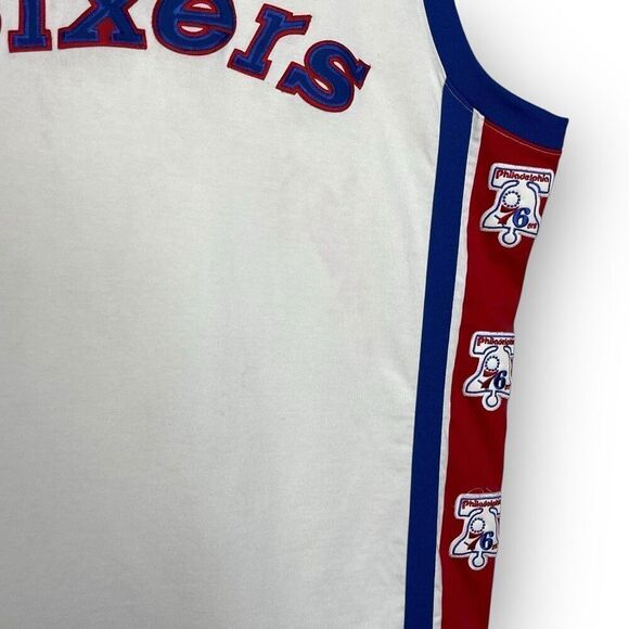 Philadelphia Sixers Basketball Jersey Hardwood Classics Majestic NBA Men’s 2X - Picture 8 of 11